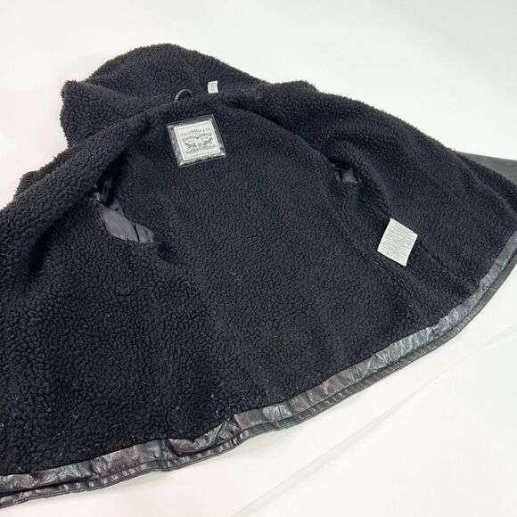 Levi's Jacket Womens Small Black Asymmetrical Moto Sherpa Lined Faux Leather - Picture 2 of 10